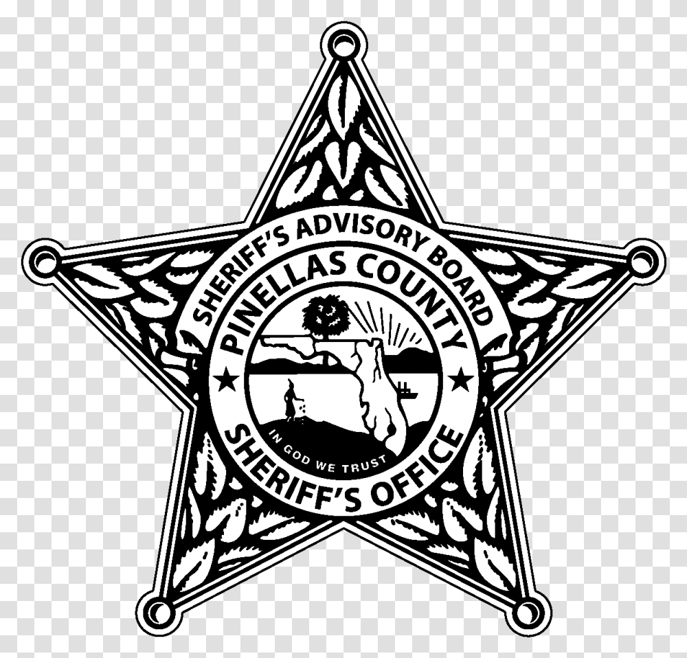 Sheriffs Star Escambia County Sheriff Logo Escambia Office Logo, Symbol, Trademark, Badge, Cross Transparent Png