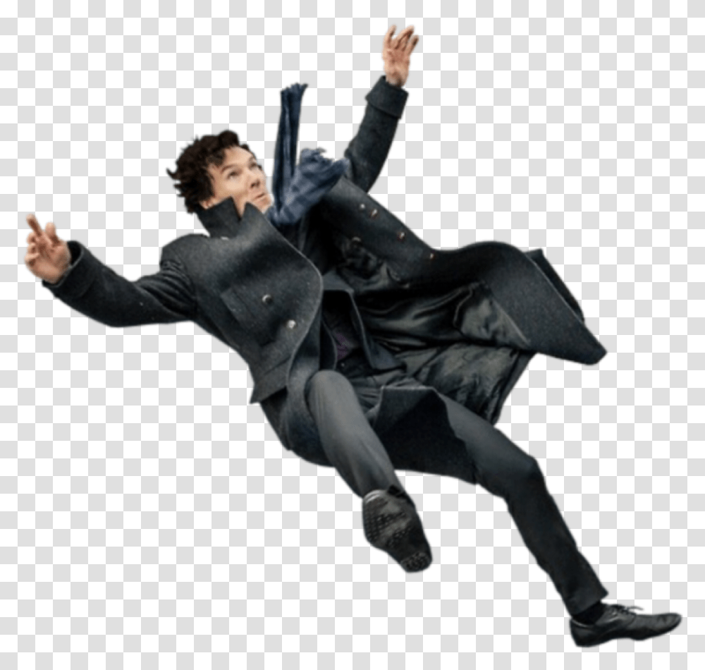 Sherlock Falling Person Falling, Human, Shoe, Footwear Transparent Png