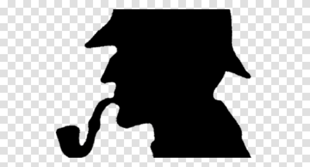 Sherlock Holmes Clipart Investigator, Silhouette, Face, Back Transparent Png