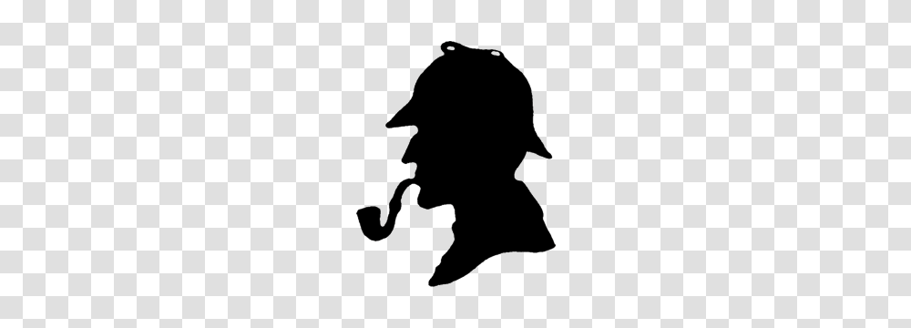Sherlock Holmes Never Said Elementary My Dear Watson, Silhouette, Stencil, Person, Human Transparent Png