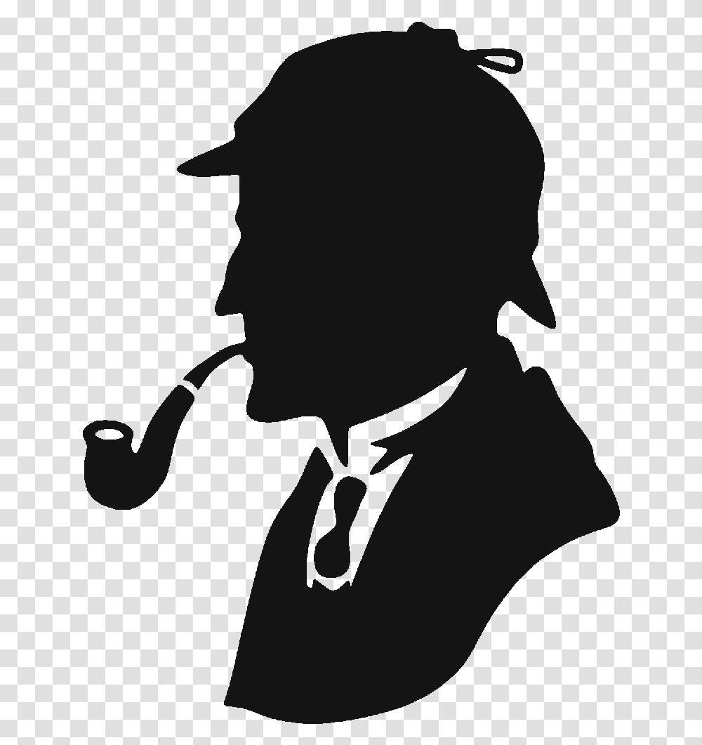 Sherlock Holmes Sherlock Holmes Cartoon, Silhouette, Stencil, Person, Human Transparent Png