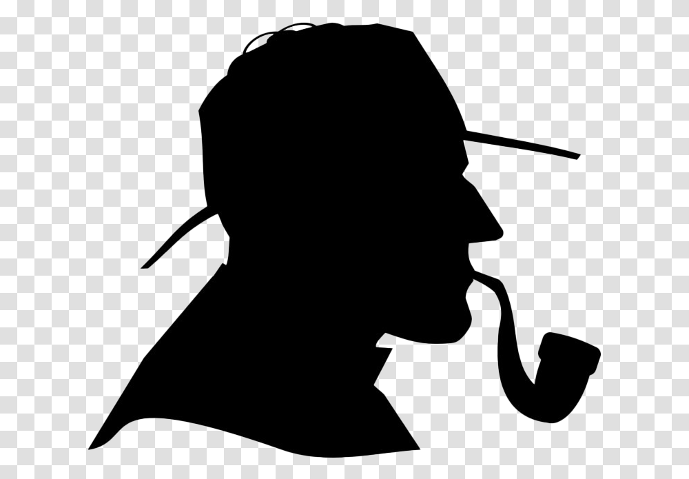 Sherlock Holmes Silhouette, Bow, Photography, Stencil Transparent Png