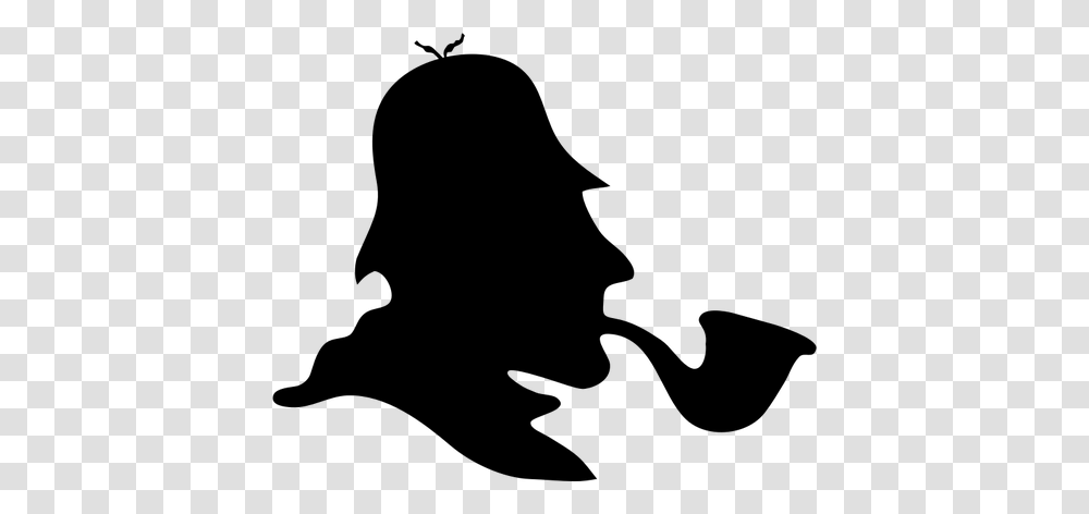 Sherlock Holmes Silhouette, Gray, World Of Warcraft Transparent Png