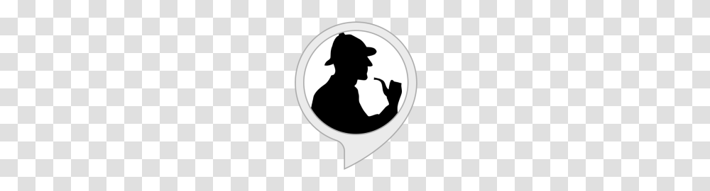 Sherlock Holmes Trivia Alexa Skills, Silhouette, Stencil Transparent Png