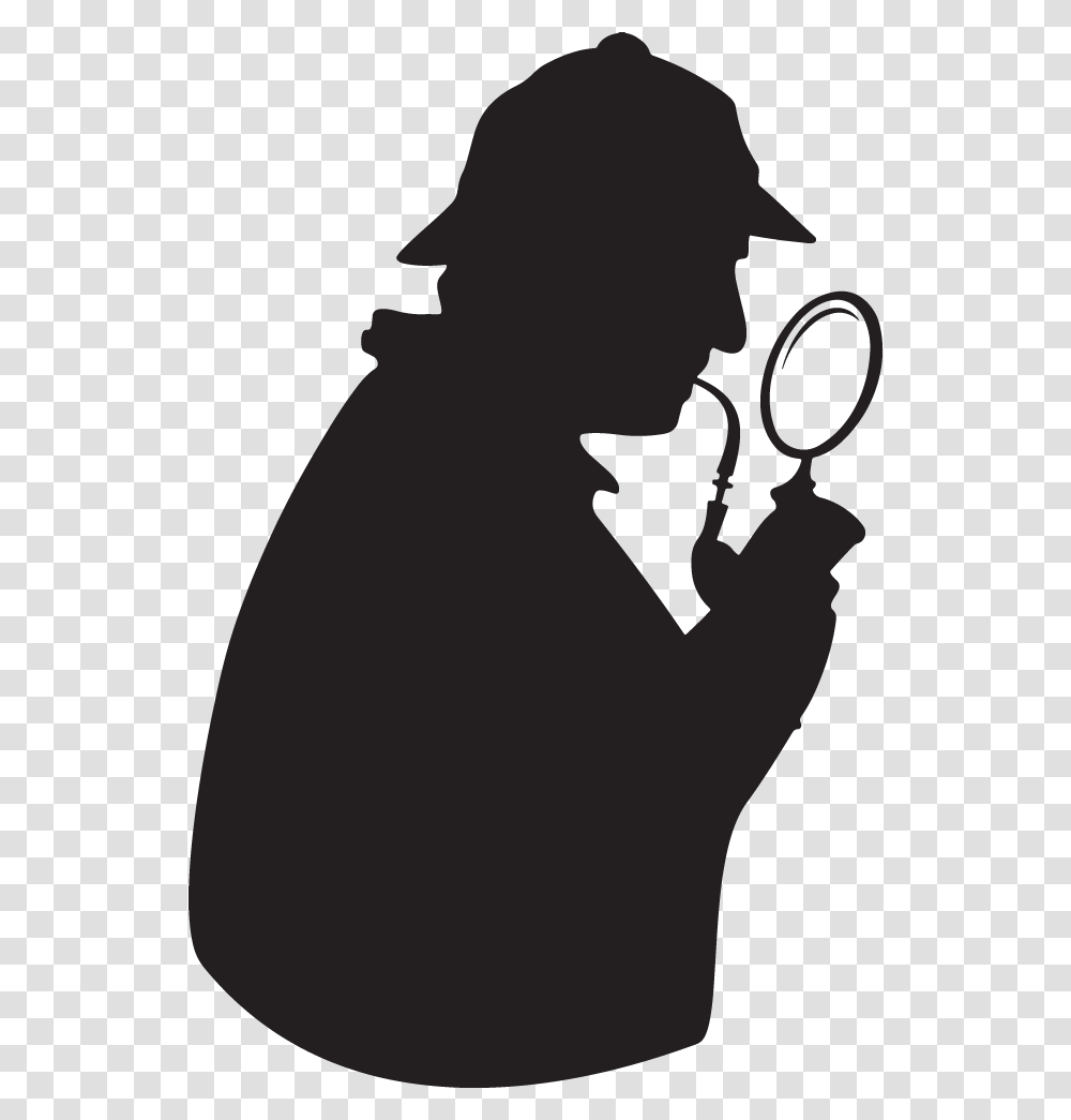 Sherlock Holmes With Magnifying Glass, Person, Human, Performer, Photography Transparent Png