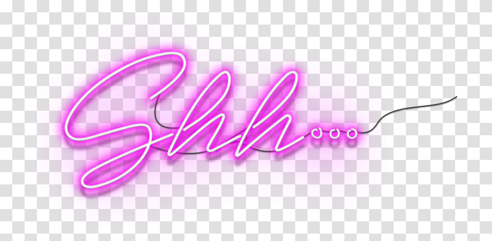 Shh Neonwide Shh, Text, Purple, Light, Dynamite Transparent Png