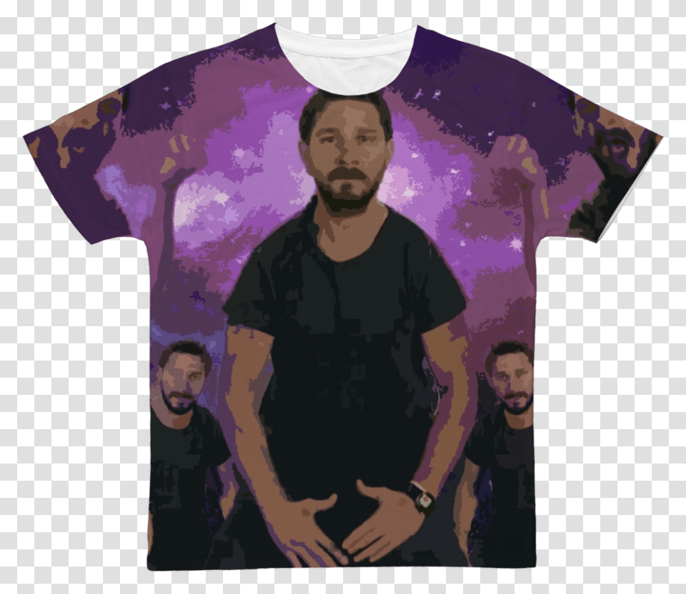 Shia Labeouf Classic Sublimation Adult T ShirtClass Yo Holmes To Bel Air, Person, T-Shirt, Sleeve Transparent Png