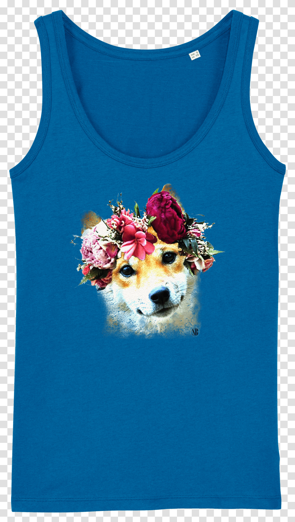 Shiba Boutique Flower Crown Tank Top Women Sleeveless Shirt, Clothing, Apparel, Plant, Flower Arrangement Transparent Png