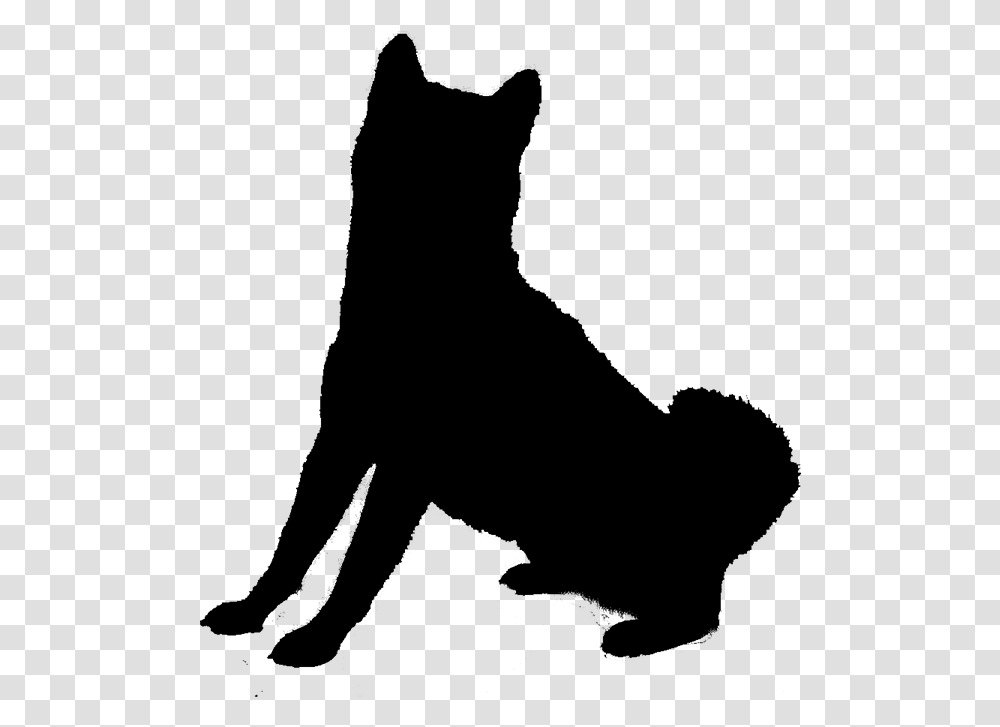 Shiba Inu Silhouette, Gray, World Of Warcraft Transparent Png