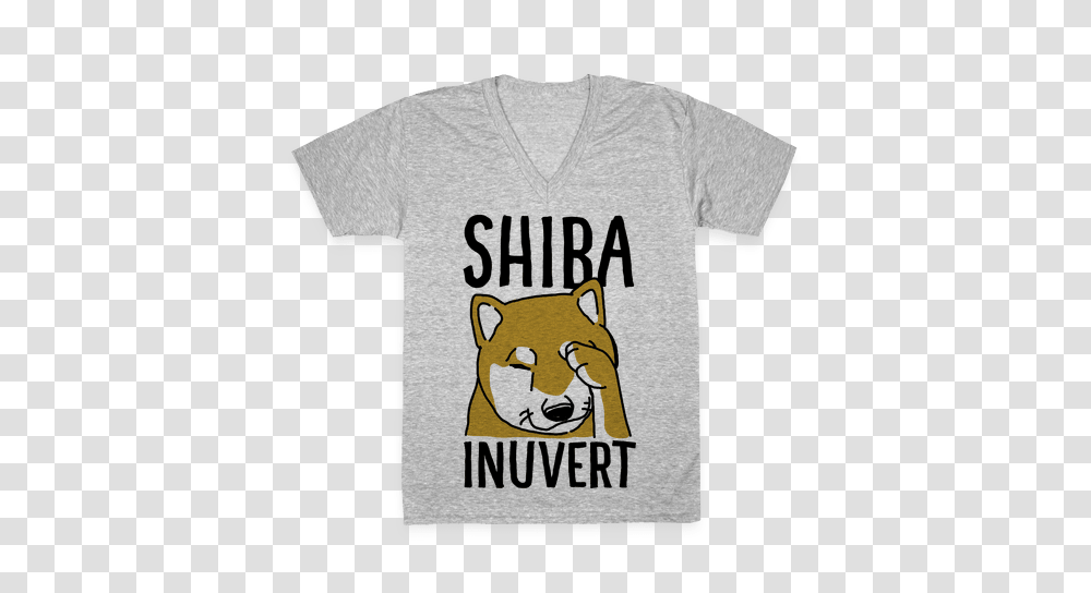 Shiba Inu V Neck Tee Shirts Lookhuman, Apparel, T-Shirt Transparent Png