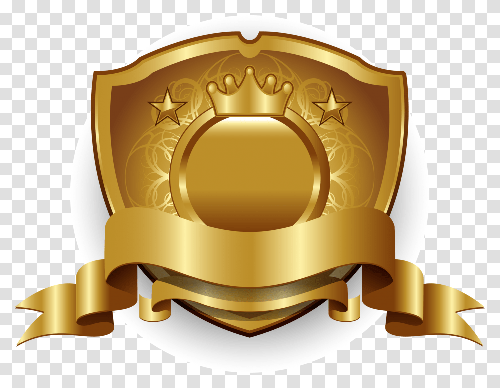 Shield Badge Download Image Golden Shield Badge, Lamp, Furniture Transparent Png