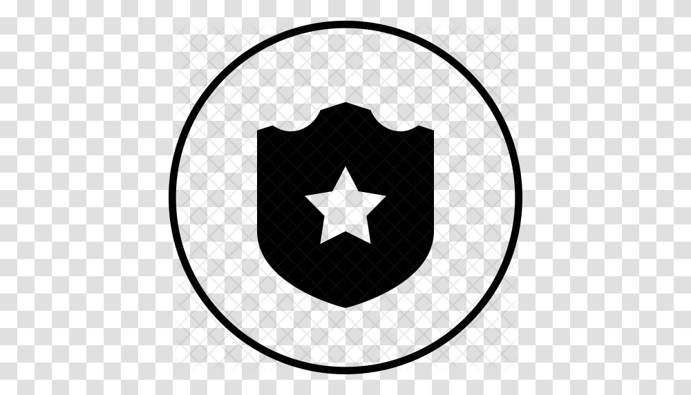 Shield Batch Star Safe Badge Sheriff Police Icon, Pattern, Label Transparent Png