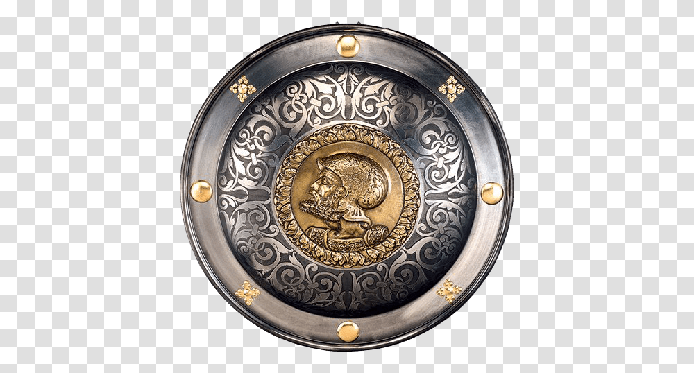 Shield Century Weapon Ages Round Middle 16th Clipart 16th Century Round Shield, Armor, Clock Tower, Architecture, Building Transparent Png