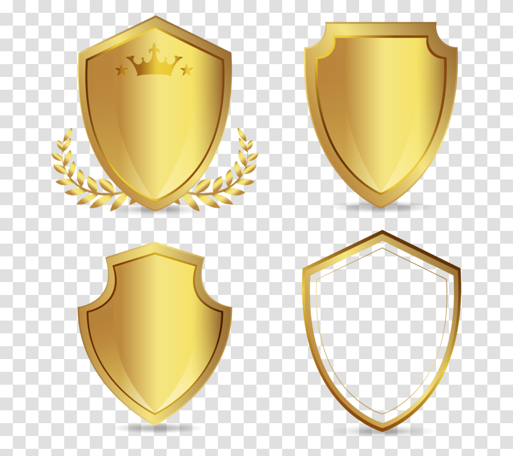 Shield Clipart Vector Free Golden Shield, Armor, Trophy, Lamp, Gold Medal Transparent Png