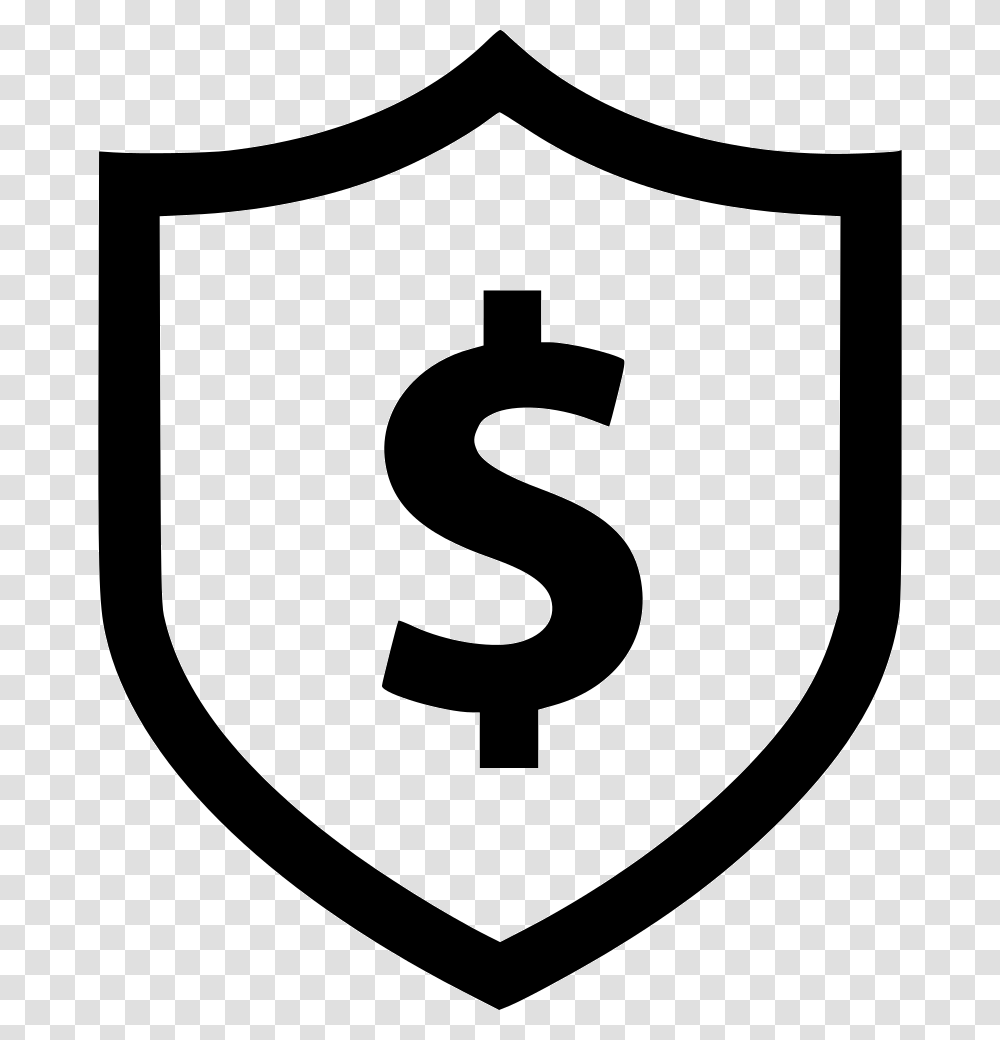 Shield Dollar Sign Secured Shop Icon Free Download, Armor, Cross Transparent Png