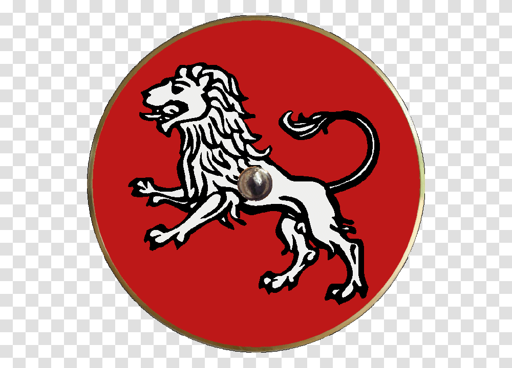 Shield Europa Ixth Xith C Red Whith Lion White Emblem, Logo, Badge, Label Transparent Png