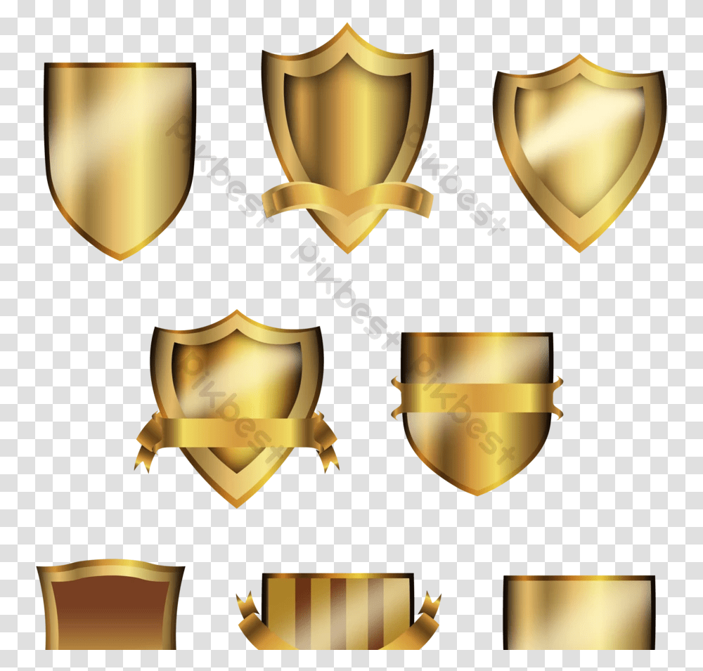 Shield Logo Vector Psd Free Download Pikbest Logo Perisai Emas, Armor, Lamp, Gold Transparent Png