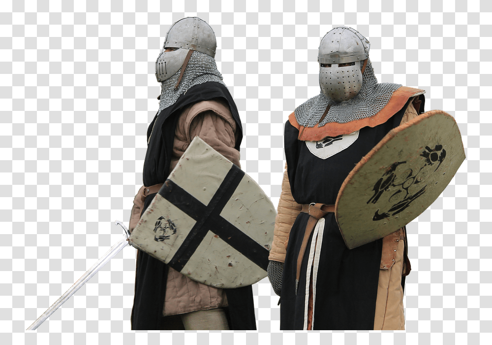 Shield Middle Ages, Armor, Person, Human, Helmet Transparent Png