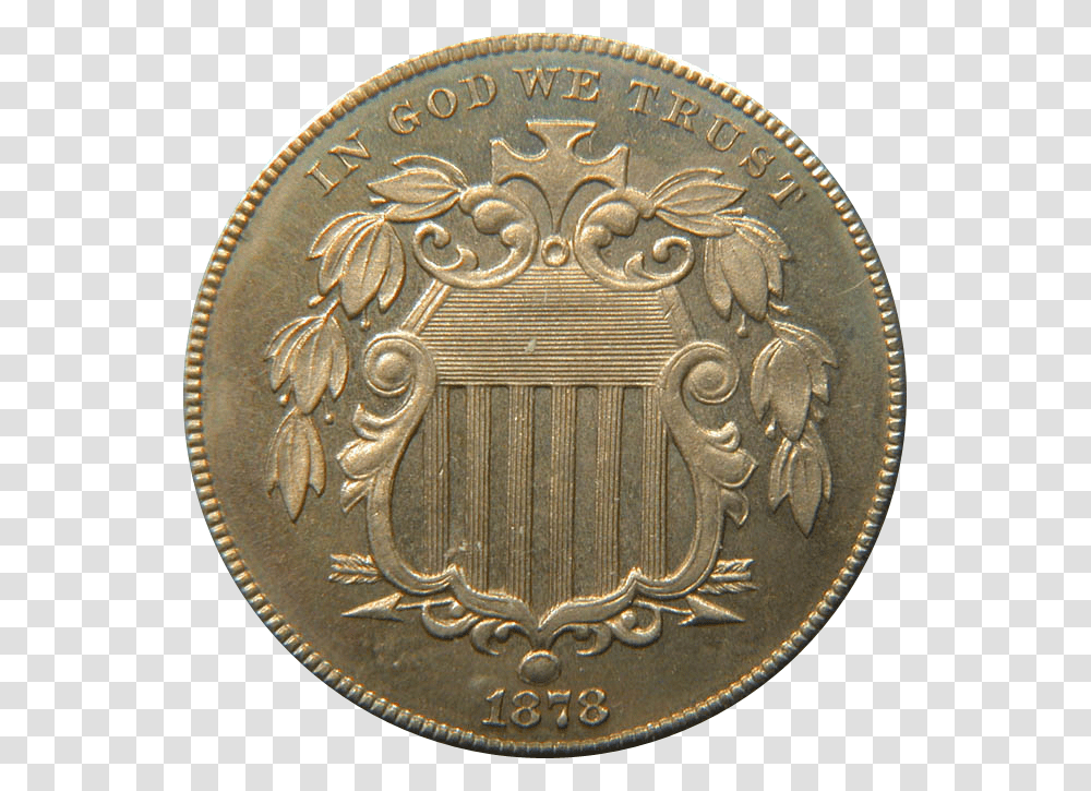 Shield Nickel Obverse By Howard Spindel Value Me As You Please Coin, Money, Rug, Clock Tower, Architecture Transparent Png