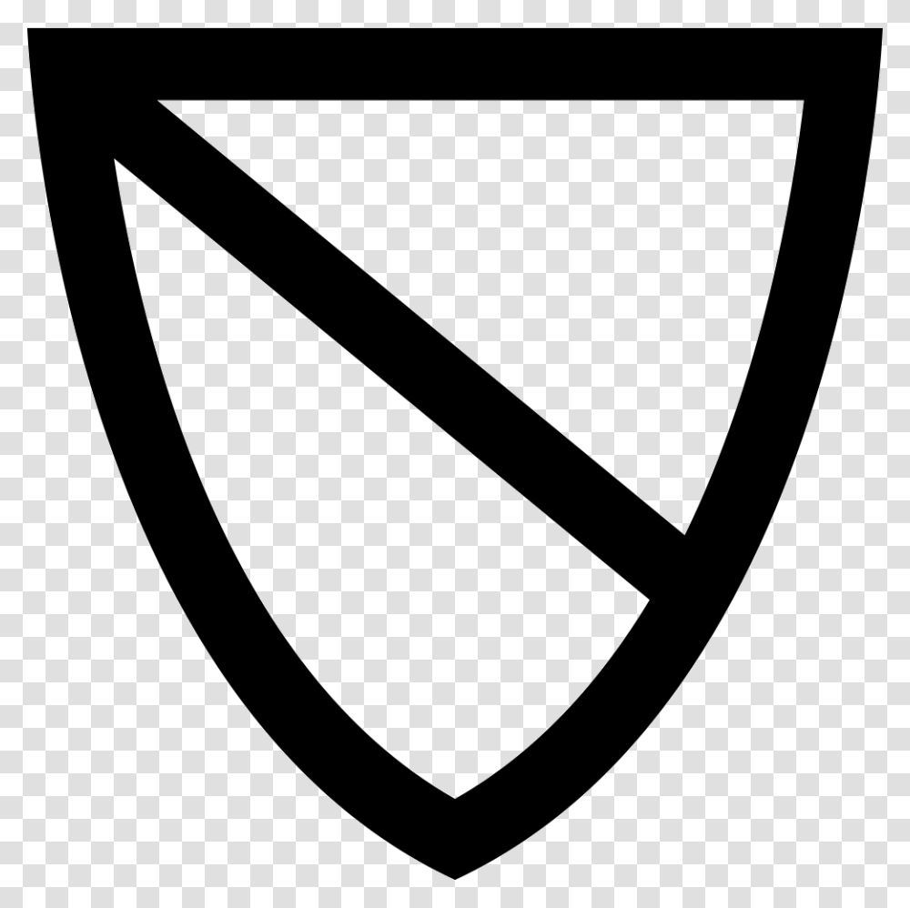 Shield Outline Divided Into Two Shield Divided Vector Transparent Png