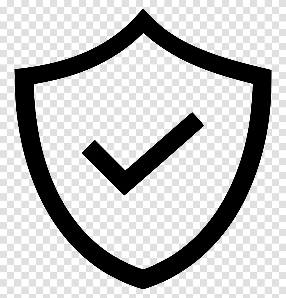Shield Protect Verify Defense Safety On Protection Icon, Armor Transparent Png