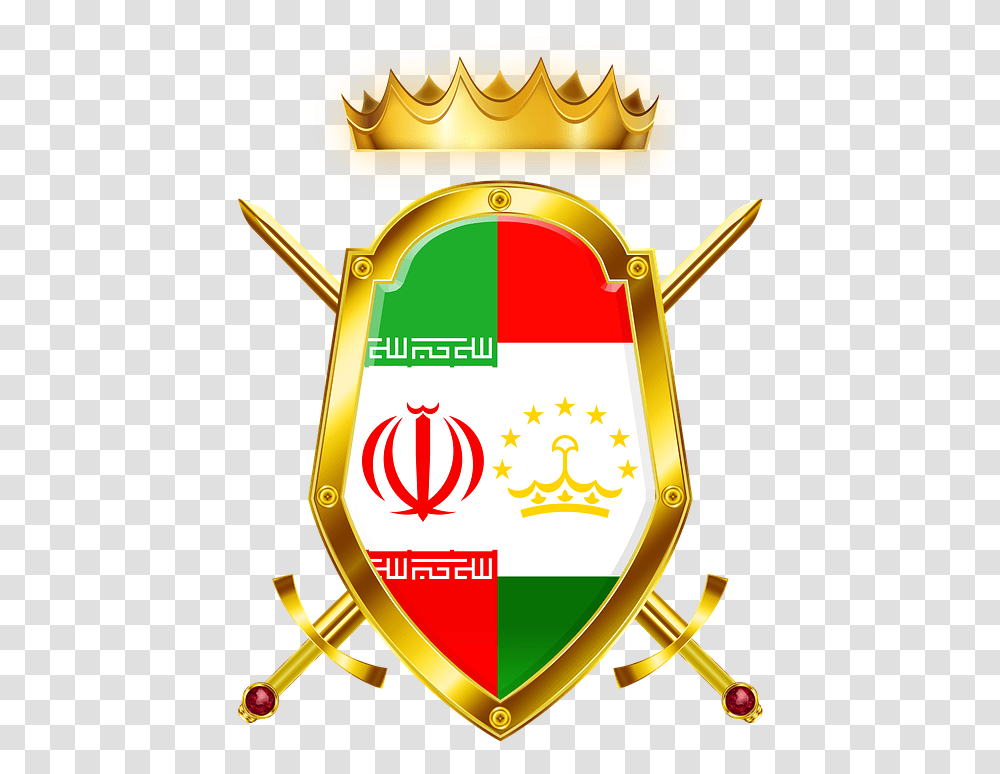 Shield Sword Flag Iran Tajikistan Afghanistan, Armor Transparent Png