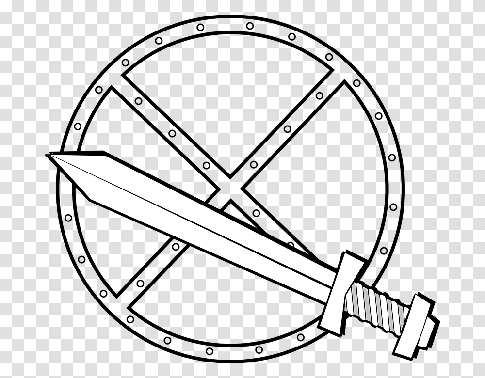 Shield Sword Weapon Armour Sharp Chivalry Cartoon Sword And Shield, Blade, Weaponry, Tool, Arrow Transparent Png
