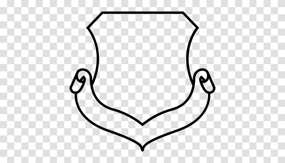 Shield White Shape With A Ribbon Icon, Gray, World Of Warcraft Transparent Png