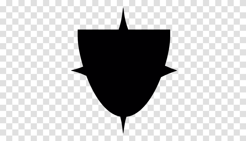 Shield With Four Spikes, Stencil, Lamp, Silhouette, Balloon Transparent Png