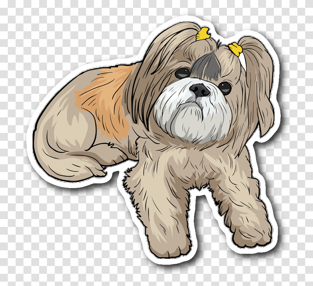 Shih Tzu Dog Sticker For Car Bumper Vulnerable Native Breeds, Puppy, Pet, Canine, Animal Transparent Png
