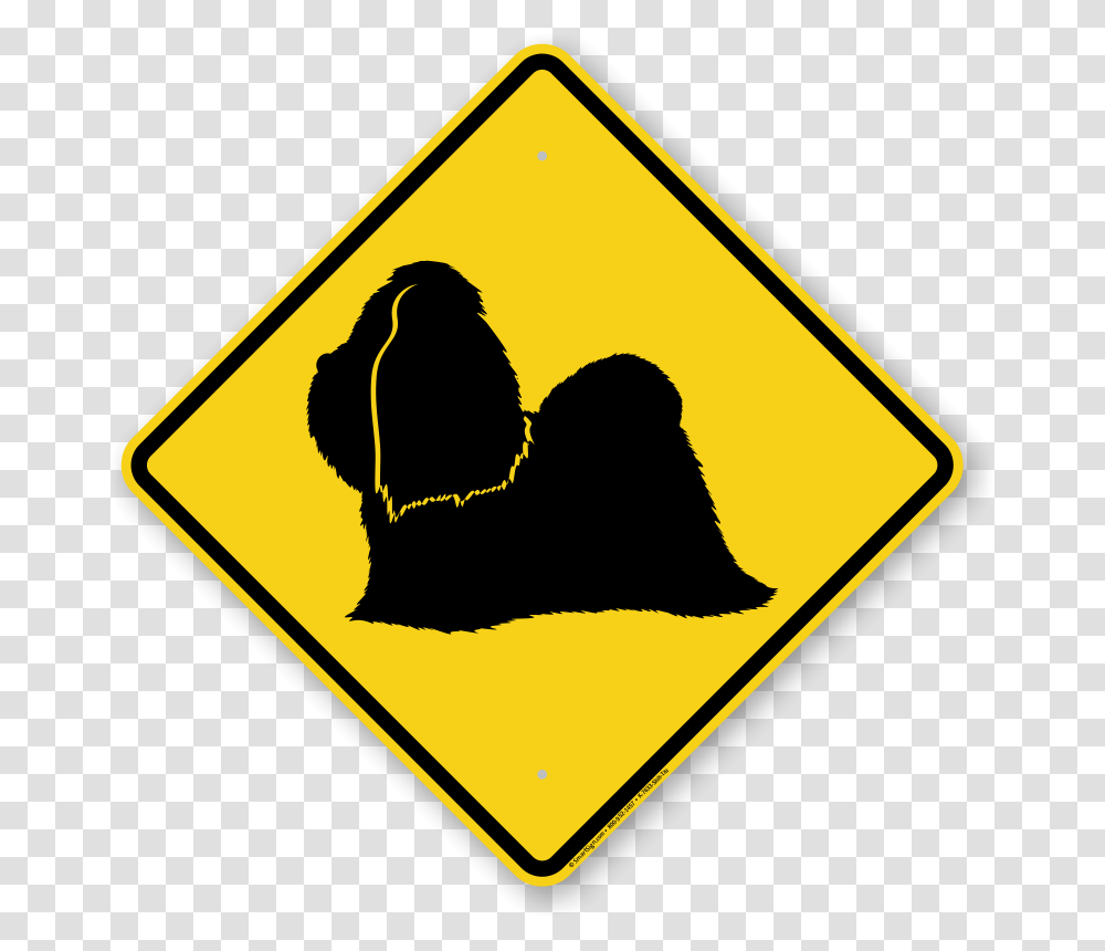 Shih Tzu Symbol Guard Dog Sign Dangerous Descent Ahead Sign, Road Sign, Stopsign Transparent Png