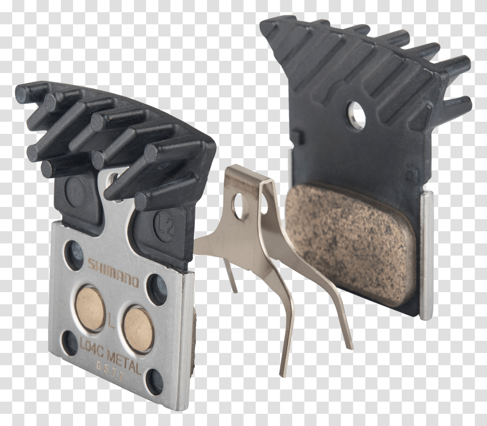 Shimano L04c Metal Disc Brake Pads, Gun, Weapon, Weaponry, Pedal Transparent Png