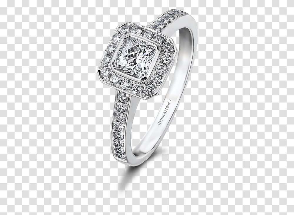 Shimansky My Girl Halo Engagement Ring With Pave Diamonds Girl Ring, Platinum, Jewelry, Accessories, Accessory Transparent Png
