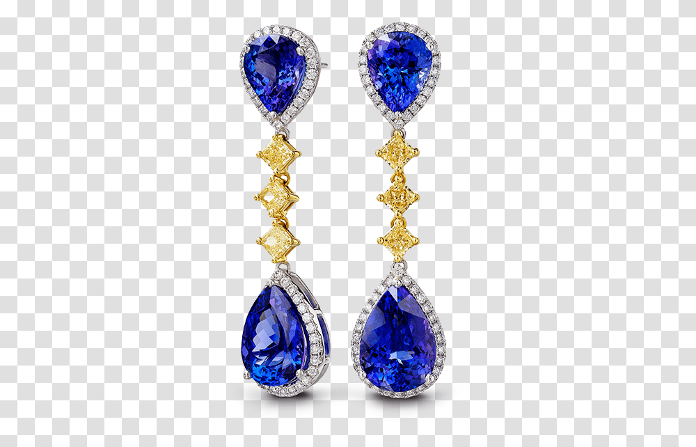 Shimansky Pear Tanzanite And Fancy Yellow Diamond Earrings, Sapphire, Gemstone, Jewelry, Accessories Transparent Png