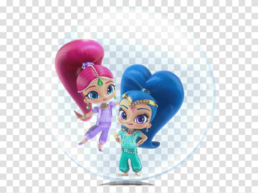 Shimmer And Shine In A Bubble Download, Doll, Toy, Figurine Transparent Png