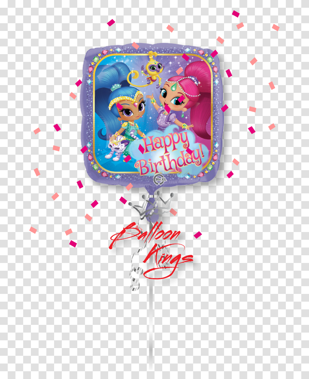 Shimmer And Shine Square Balloon, Paper, Confetti Transparent Png