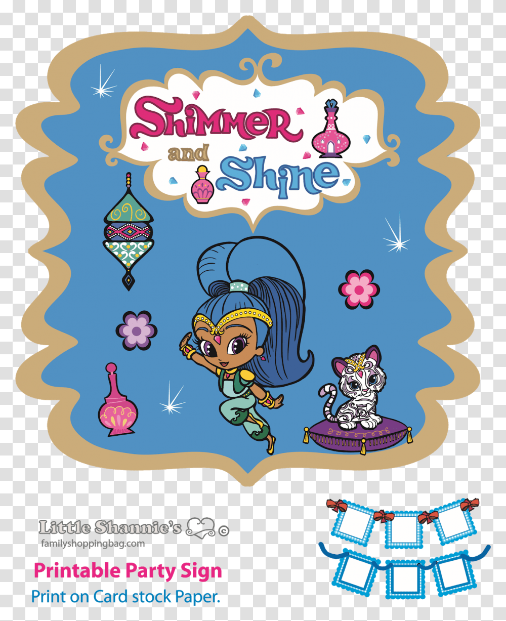 Shimmer Y Shine Cartoon, Label, Poster, Advertisement Transparent Png