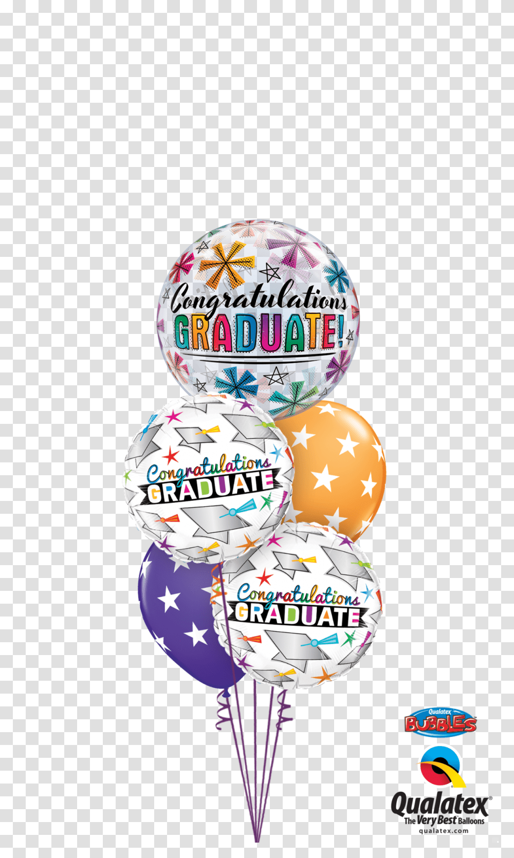 Shimmering Graduation Stars Congratulations Graduation Balloons, Sphere, Golf Ball Transparent Png