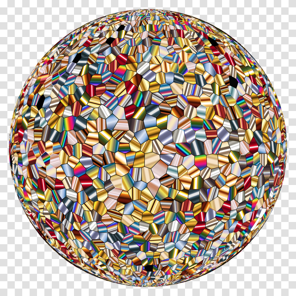 Shimmering Iridescent Mosaic Tiles 2 Sphere Clip Arts Star Mosaic Tile Transparent Png