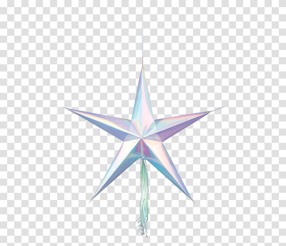 Shimmering Party Iridescent Hanging 3d Star Decorations Silver Stars, Symbol, Star Symbol, Bird, Animal Transparent Png