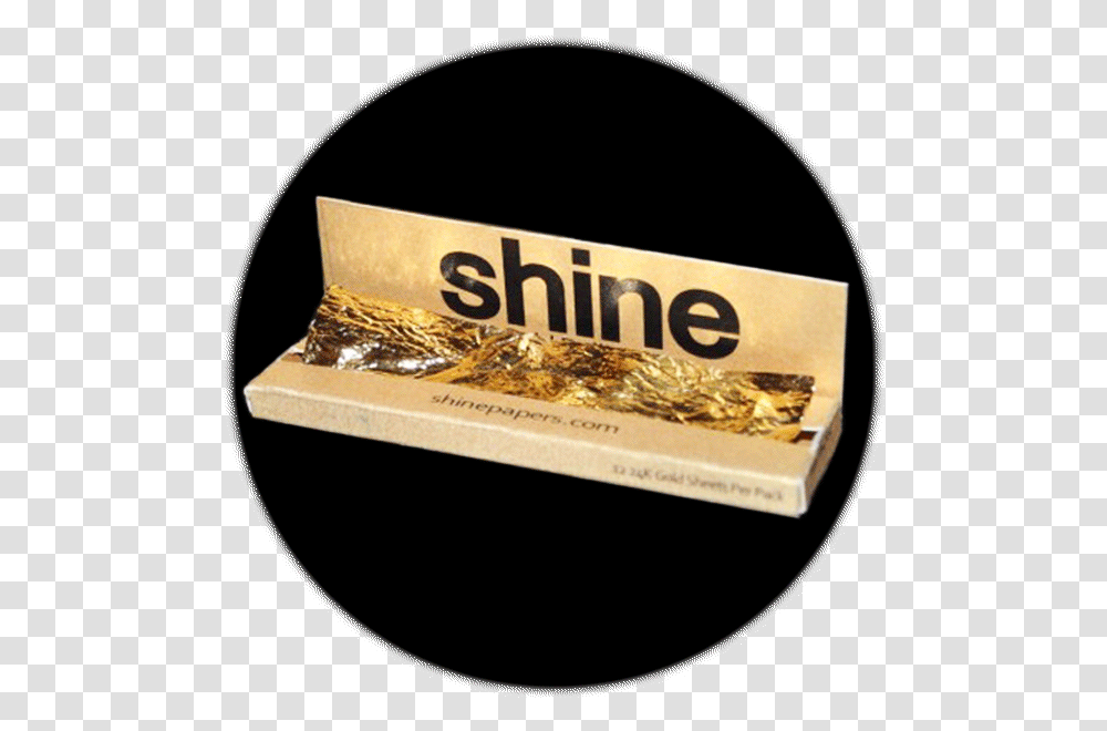 Shine 24k Gold Rolling Papers Label, Tape, Treasure Transparent Png