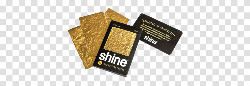 Shine 24k Gold Rolling Papers, Text, Passport, Id Cards, Document Transparent Png