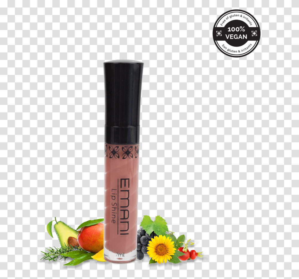 Shine Emani Vegan Cosmetics Lip Gloss, Plant, Lipstick, Label, Flower Transparent Png