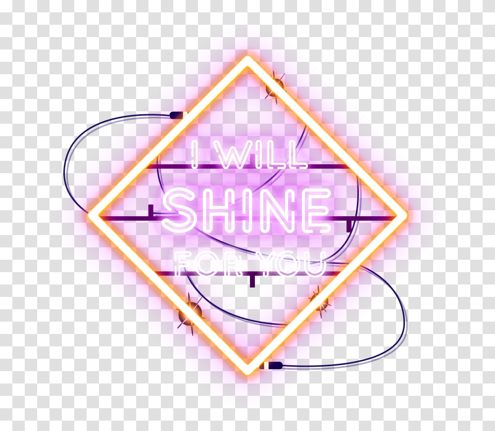 Shine Light Neon Word Text Freetoedit Triangle Transparent Png