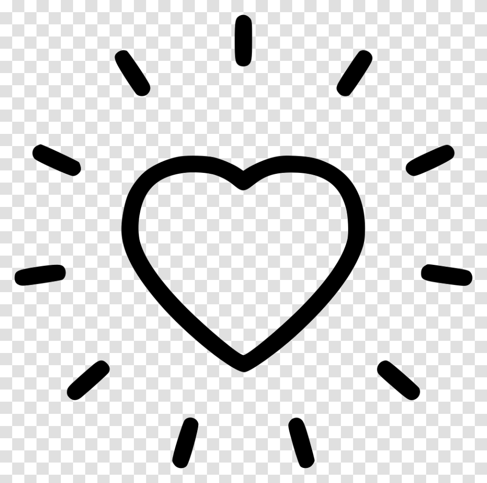 Shine Radiant Heart Shine Icon, Stencil, Face, Pillow, Cushion Transparent Png