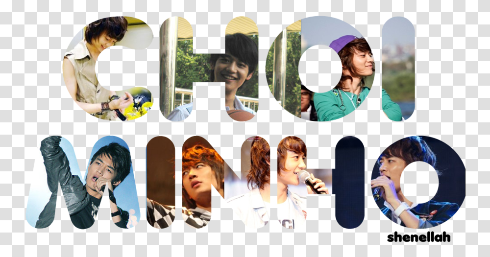 Shinee Minho Name, Person, Head, Collage, Poster Transparent Png