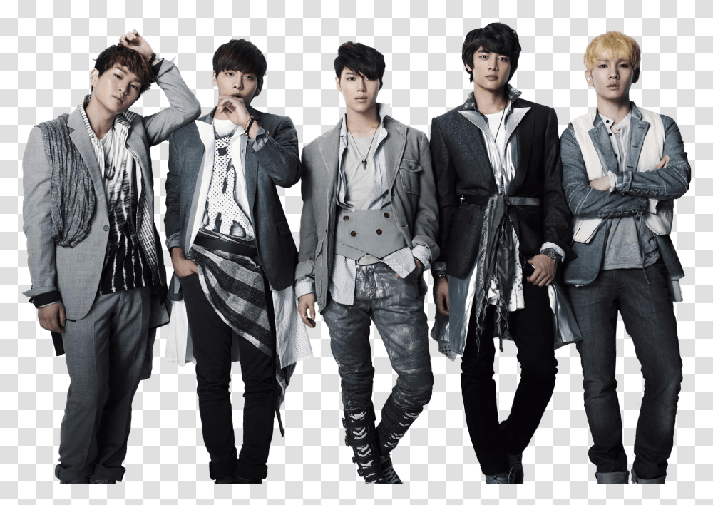 Shinee S Fire Shinee Black And White, Person, Coat, Suit Transparent Png