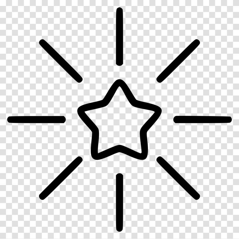 Shining Star Icon Free Download, Star Symbol, Stencil, Number Transparent Png