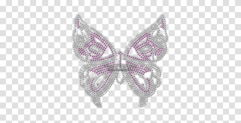 Shinning Rhinestone Crystal And Purple Butterfly Transfer Iron, Accessories, Accessory, Pattern, Jewelry Transparent Png