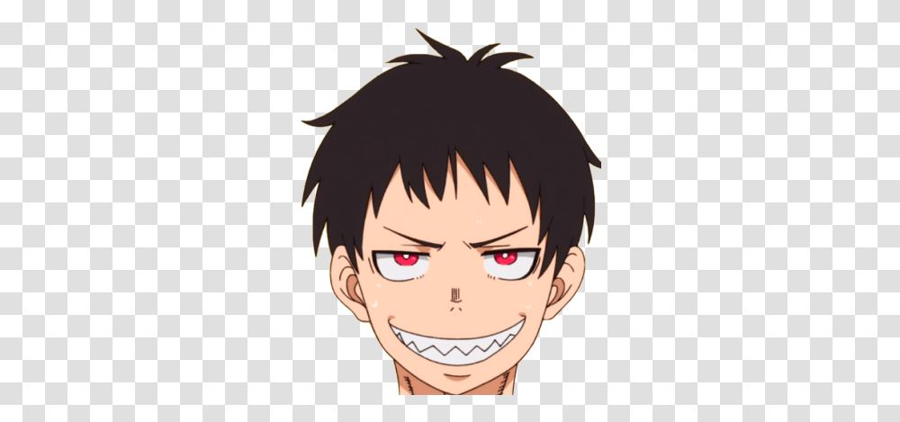 Shinrascarysmile Discord Emoji Shinra Kusakabe Sticker, Comics, Book, Manga, Face Transparent Png